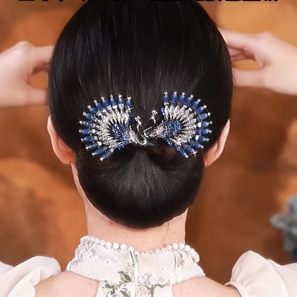 Peacock Twist Bun Holder - Picture 8 of 11